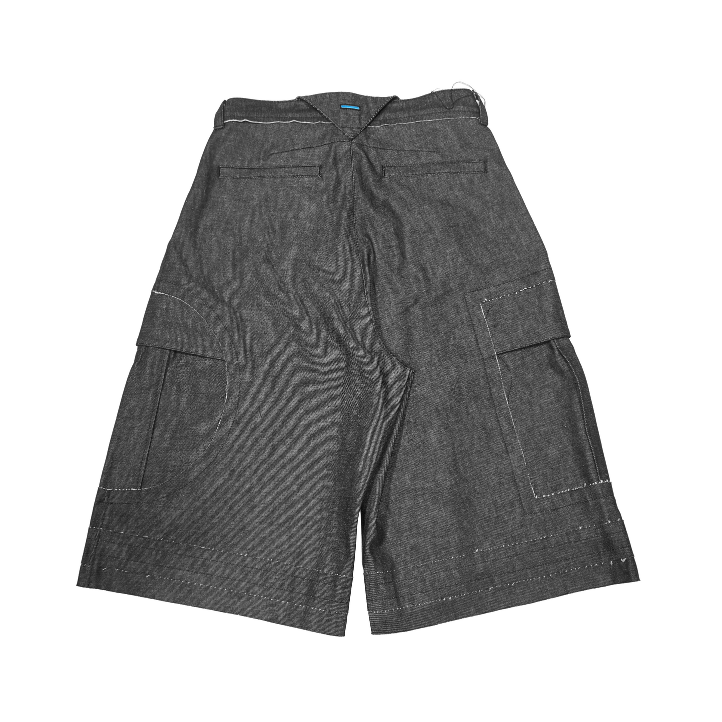 MUZE TURQUOISE LABEL -【FORM FOLLOWS FUNCTION DENIM SHORTS(BLACK×WHITE)】ミューズ デニム ショーツ カーゴ ブラック ホワイト
