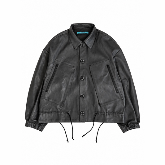 MUZE TURQUOISE LABEL -【COATING DENIM SHORT BLOUSON】ミューズ コーティング デニム ショート ブルゾン