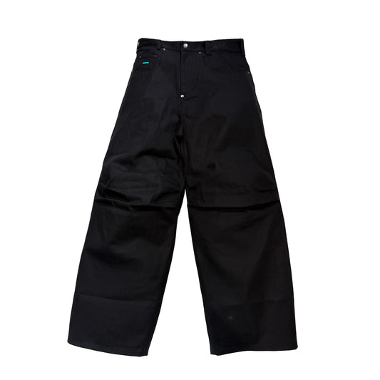 MUZE TURQUOISE LABEL - RIGID DARTS DENIM TROUSERS(BLACK)ミューズ リジッド ダーツ デニム トラウザー ブラック