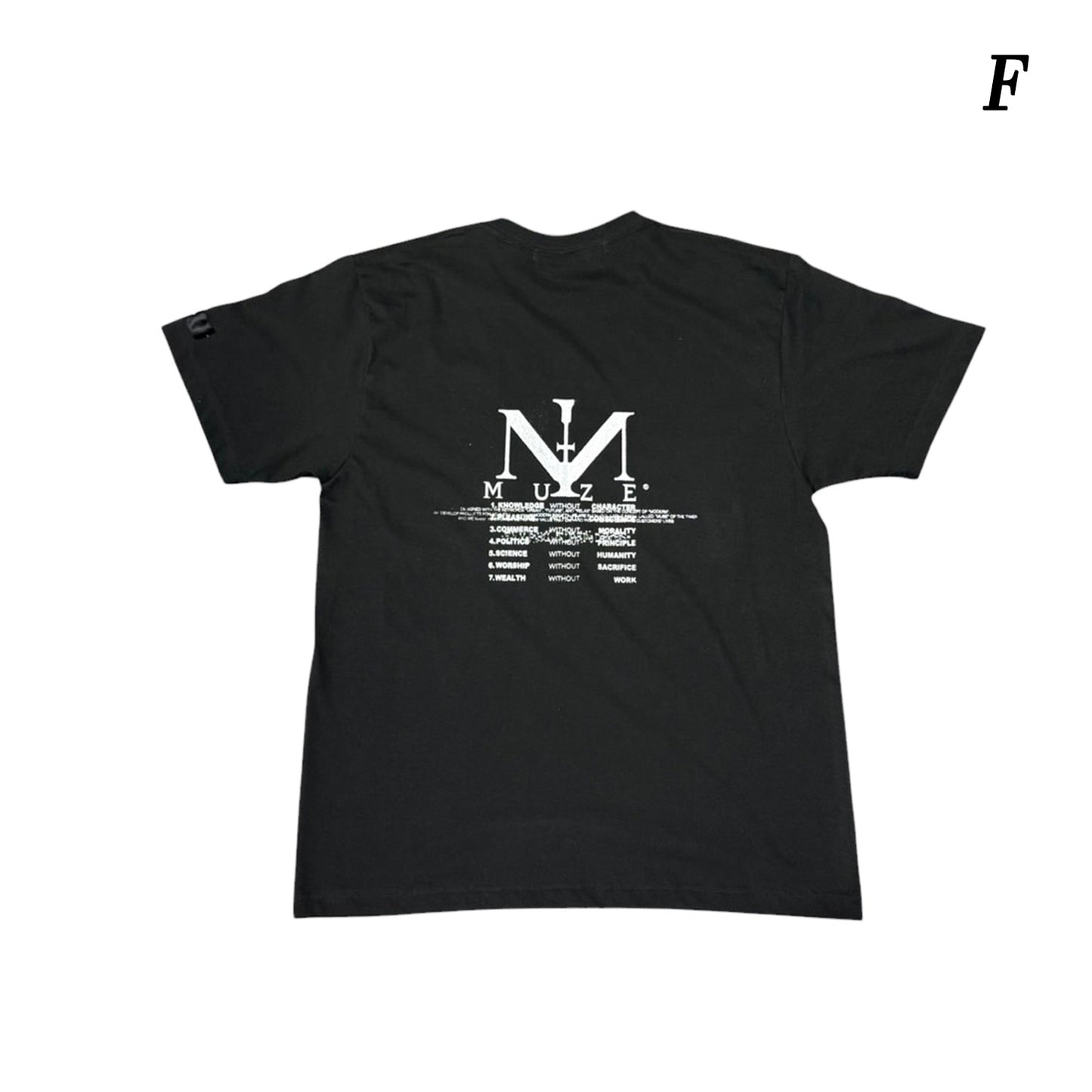 MUZE®︎ -【× MINUS Point Zero part.3 GRAPHIC T-SH】ミューズ マイナス ポイントゼロ パート3 グラフィック Tシャツ ピグメント ブラック