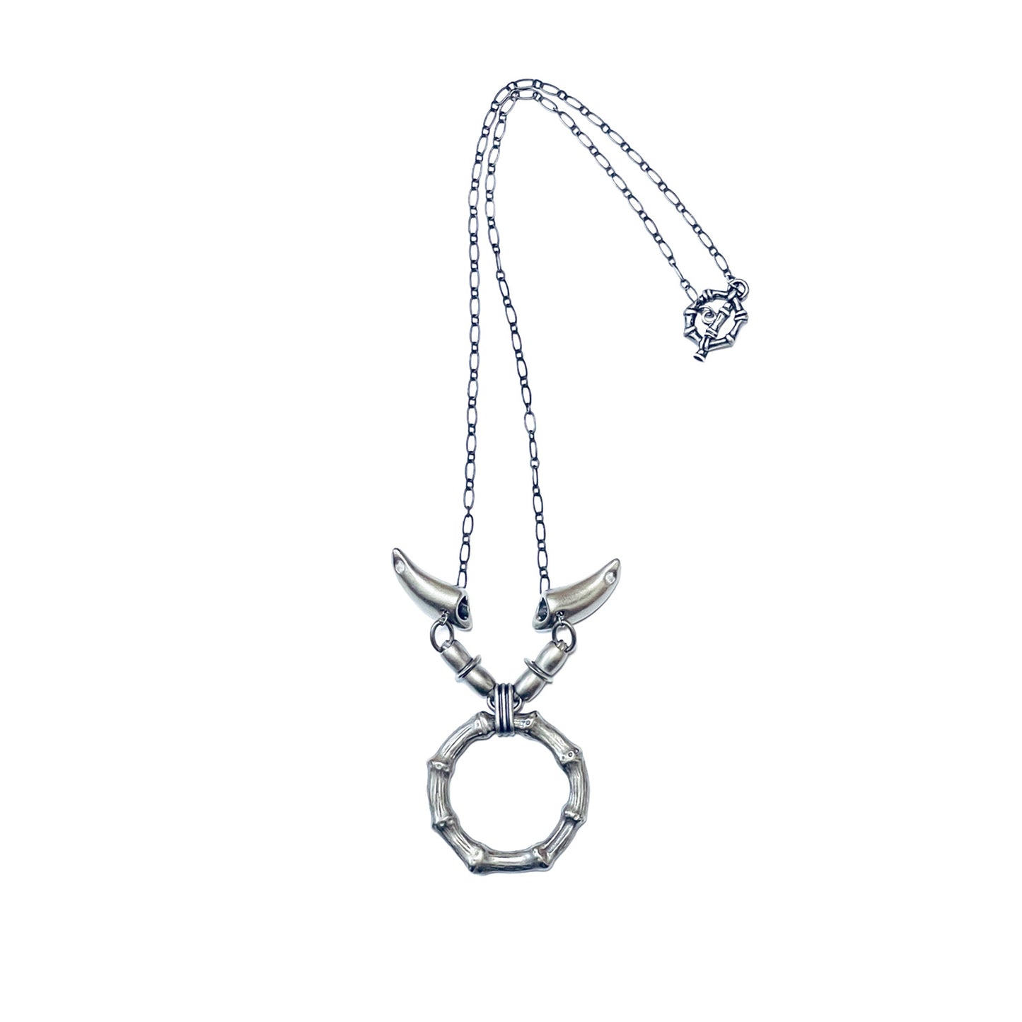 GARA - WARRIOR HOOKER NECKLACE(A.SILVER) ガラ グラス フック ネックレス アンティーク シルバー