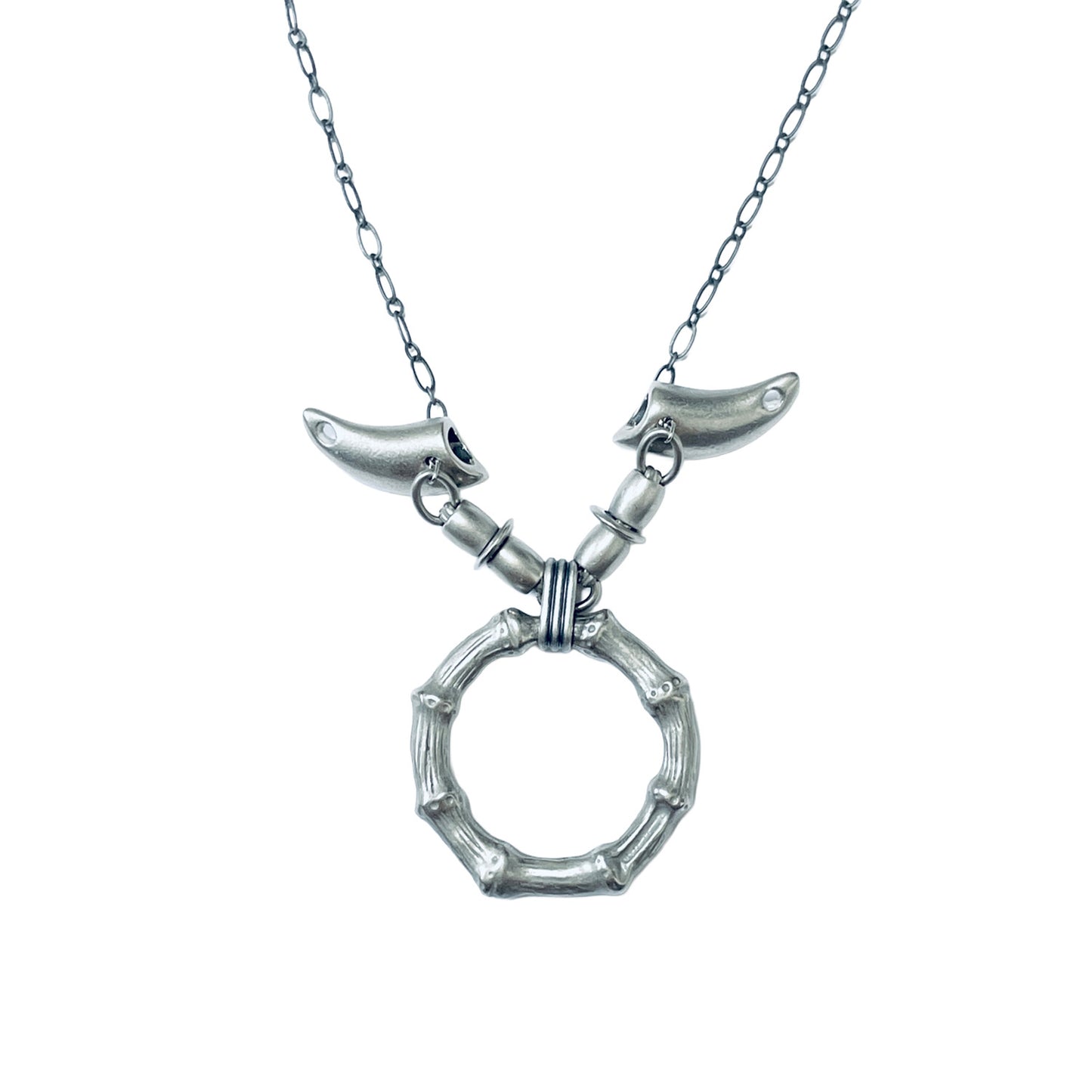 GARA - WARRIOR HOOKER NECKLACE(A.SILVER) ガラ グラス フック ネックレス アンティーク シルバー