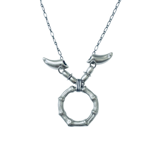 GARA - WARRIOR HOOKER NECKLACE(A.SILVER) ガラ グラス フック ネックレス アンティーク シルバー