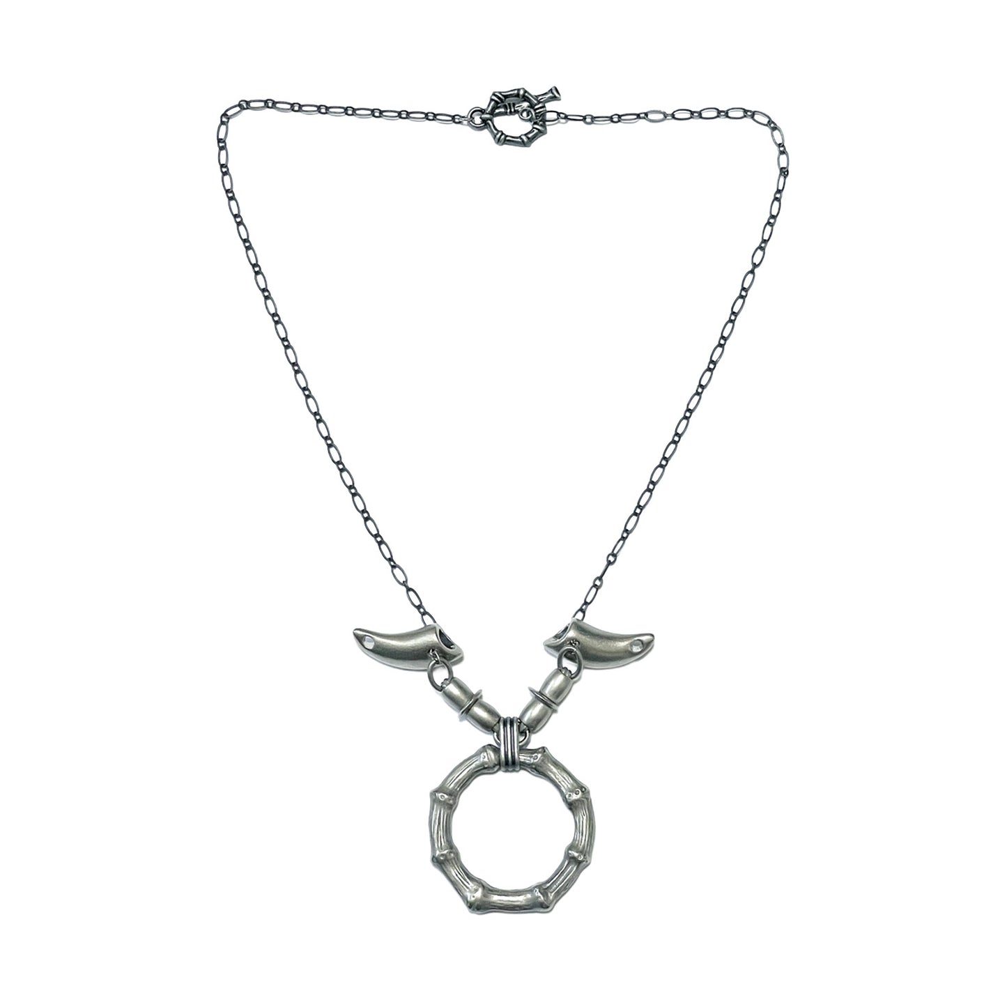 GARA - WARRIOR HOOKER NECKLACE(A.SILVER) ガラ グラス フック ネックレス アンティーク シルバー
