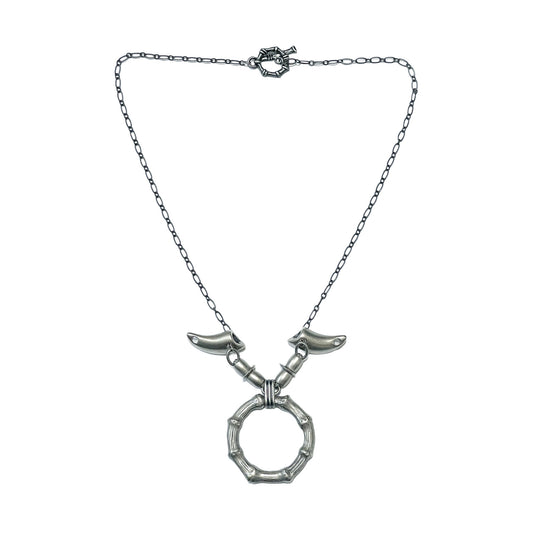 GARA - WARRIOR HOOKER NECKLACE(A.SILVER) ガラ グラス フック ネックレス アンティーク シルバー