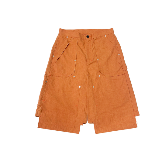 MUZE TURQUOISE LABEL -【CORDURA®︎ WASHER PAINTER SHORTS (ORANGE)】ミューズ コーデュラ ペインター ショーツ オレンジ