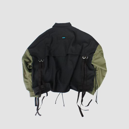 MUZE TURQUOISE LABEL - OVERSIZED BELTED BLOUSON(KHAKI)ミューズ オーバーサイズ ベルト ブルゾン カーキ