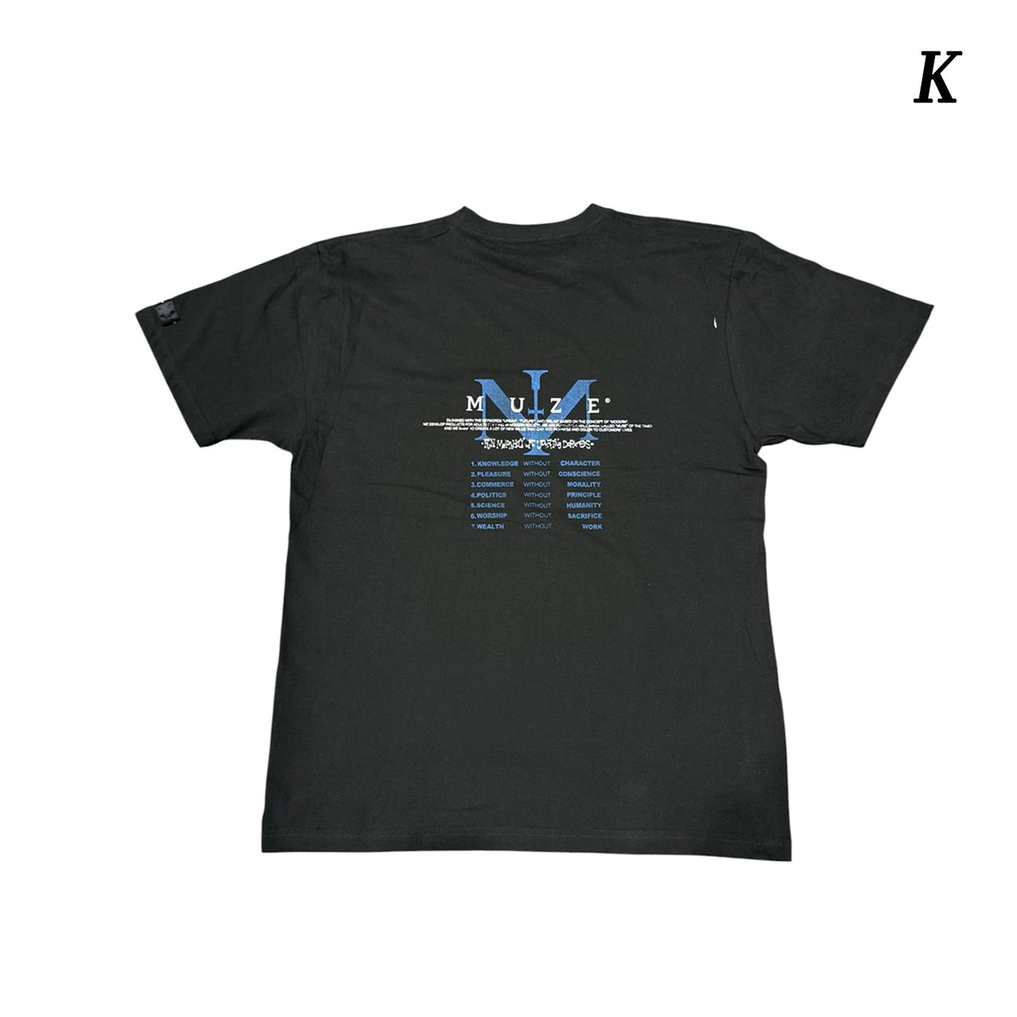 MUZE®︎ -【× MINUS Point Zero part.3 GRAPHIC T-SH】ミューズ マイナス ポイントゼロ パート3 グラフィック Tシャツ ピグメント ブラック