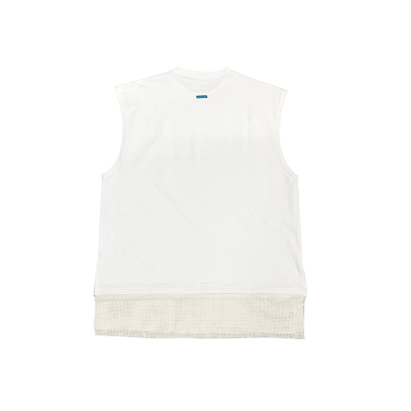MUZE TURQUOISE LABEL -【MESH LAYERED NO SLEEVE(ホワイト)】ミューズ メッシュ レイヤード ノースリーブ ホワイト