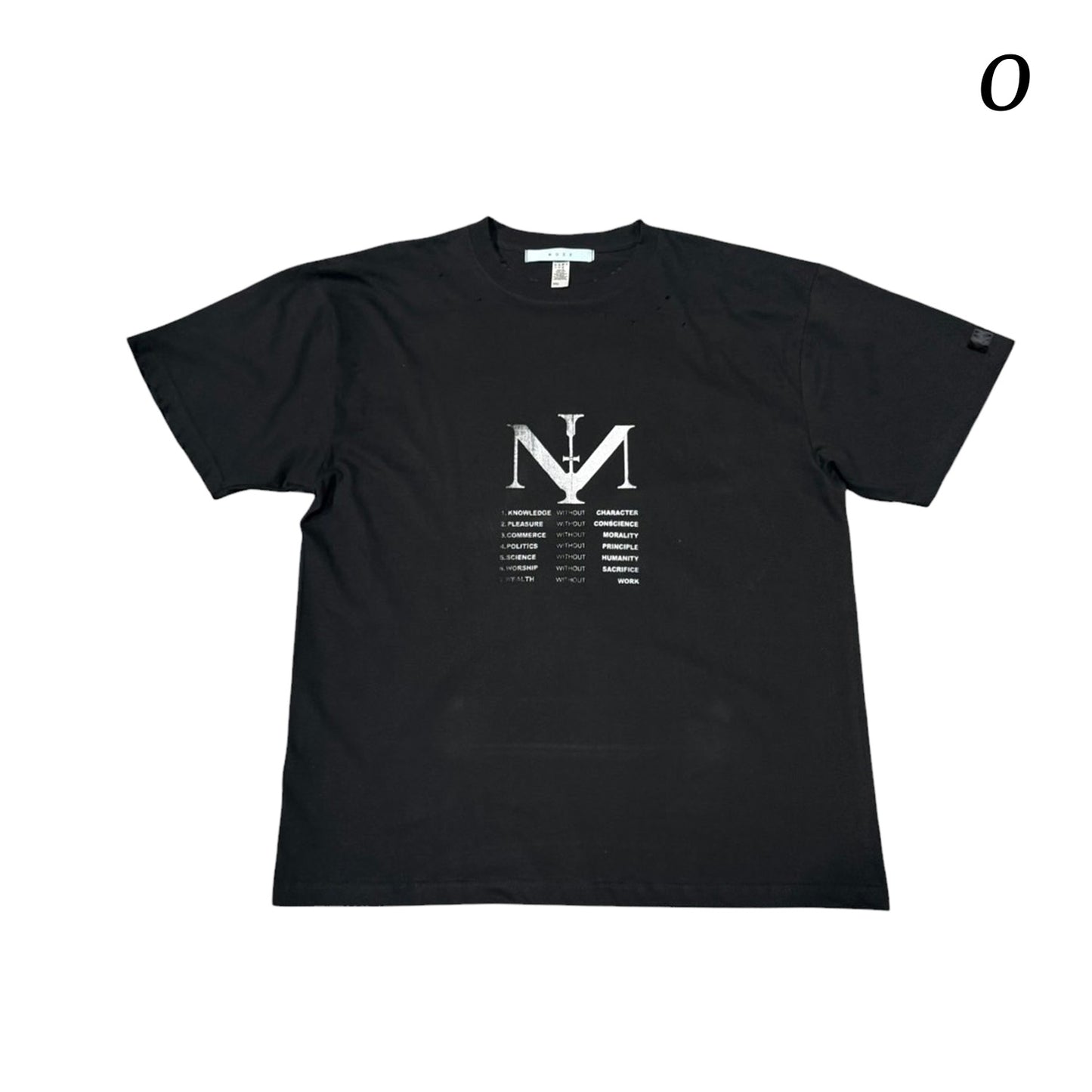 MUZE®︎ -【× MINUS Point Zero part.3 GRAPHIC T-SH】ミューズ マイナス ポイントゼロ パート3 グラフィック Tシャツ ピグメント ブラック