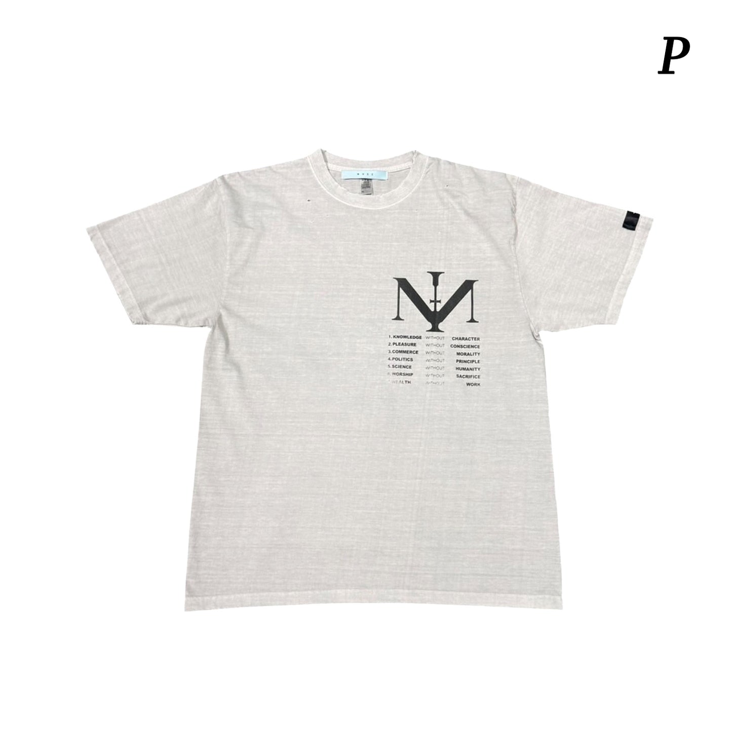 MUZE®︎ -【× MINUS Point Zero part.3 GRAPHIC T-SH】ミューズ マイナス ポイントゼロ パート3 グラフィック Tシャツ ピグメント ブラック