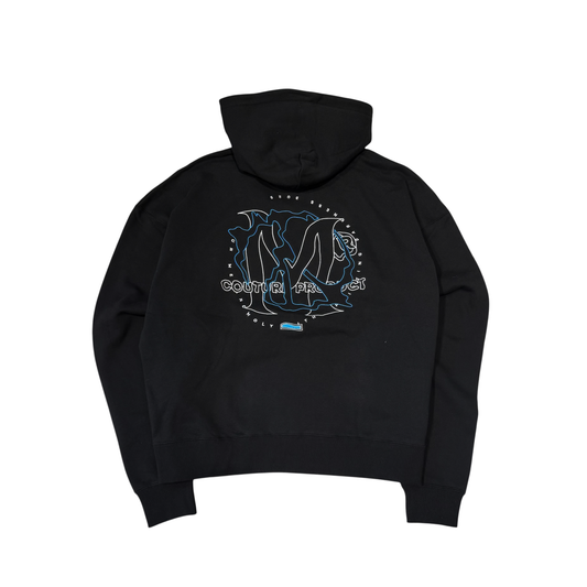 MUZE®︎ TURQUOISE LABEL - 【MUZE® ACID EMBROIDERY WIDE SWEAT HOODIE】ミューズ アシッド 刺繍 ワイド スウェット フーディ