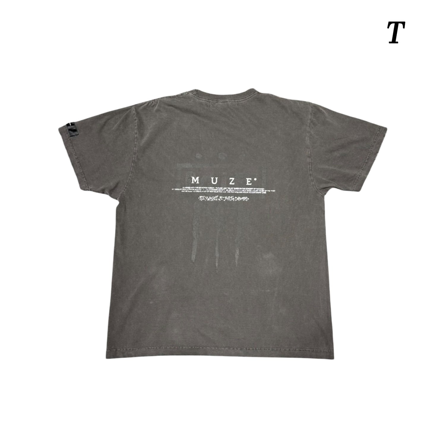 MUZE®︎ -【× MINUS Point Zero part.3 GRAPHIC T-SH】ミューズ マイナス ポイントゼロ パート3 グラフィック Tシャツ ピグメント ブラック