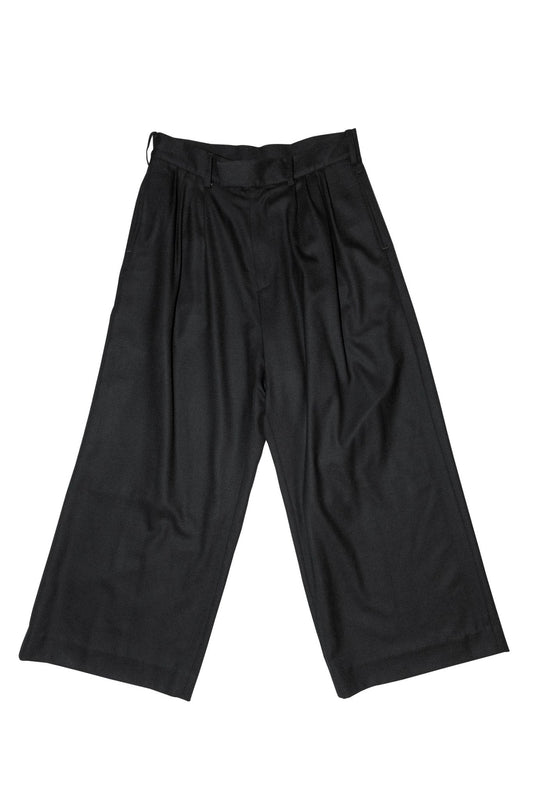 【予約商品 2024年1月お届け予定】el conductorH - 4TUCK WOOL SUPER WIDE TROUSERS(BLACK) コンダクター スラックス 2024年春夏コレクション