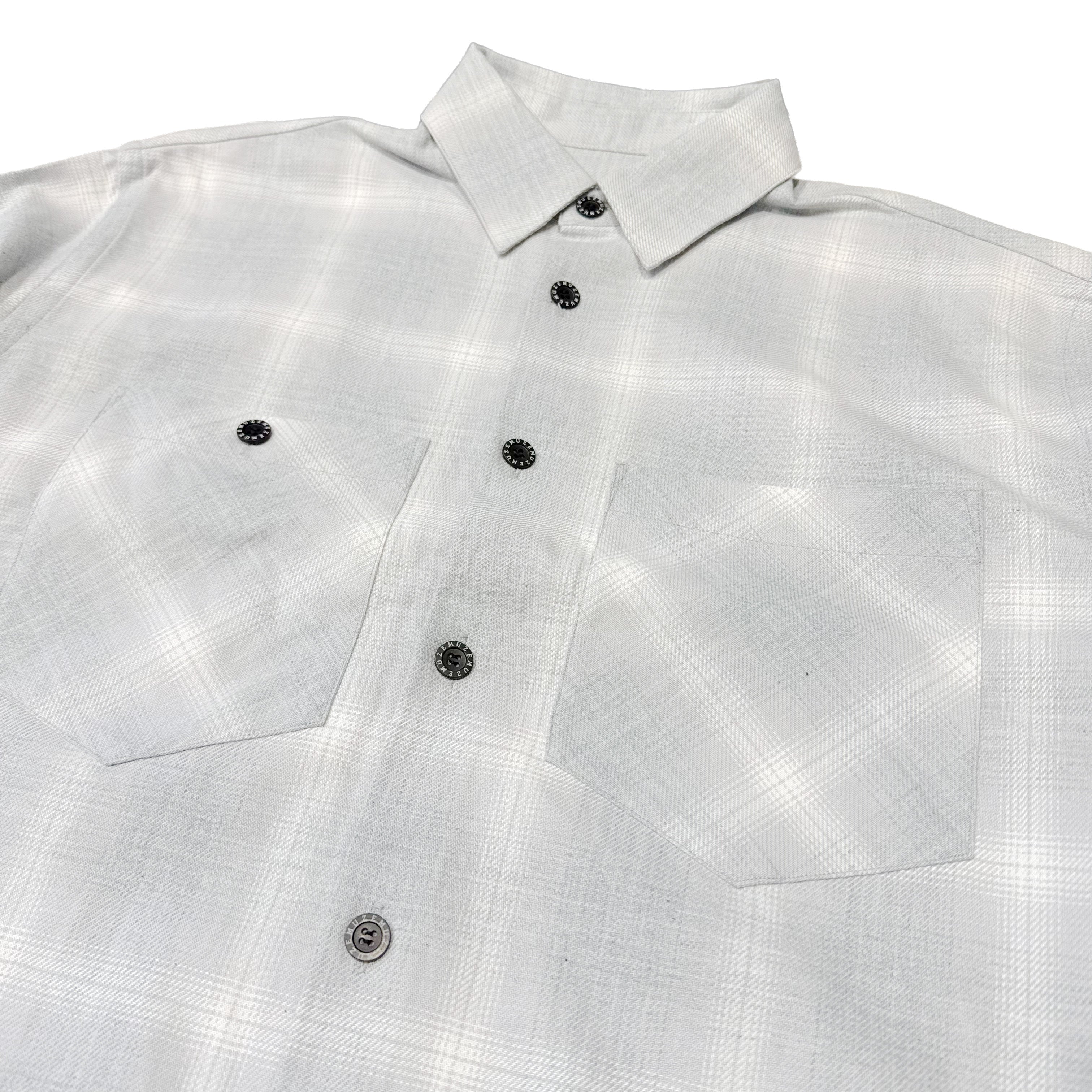 MUZE TURQUOISE LABEL - 【INDIGO TWILL CHECK SHIRT (WHITE