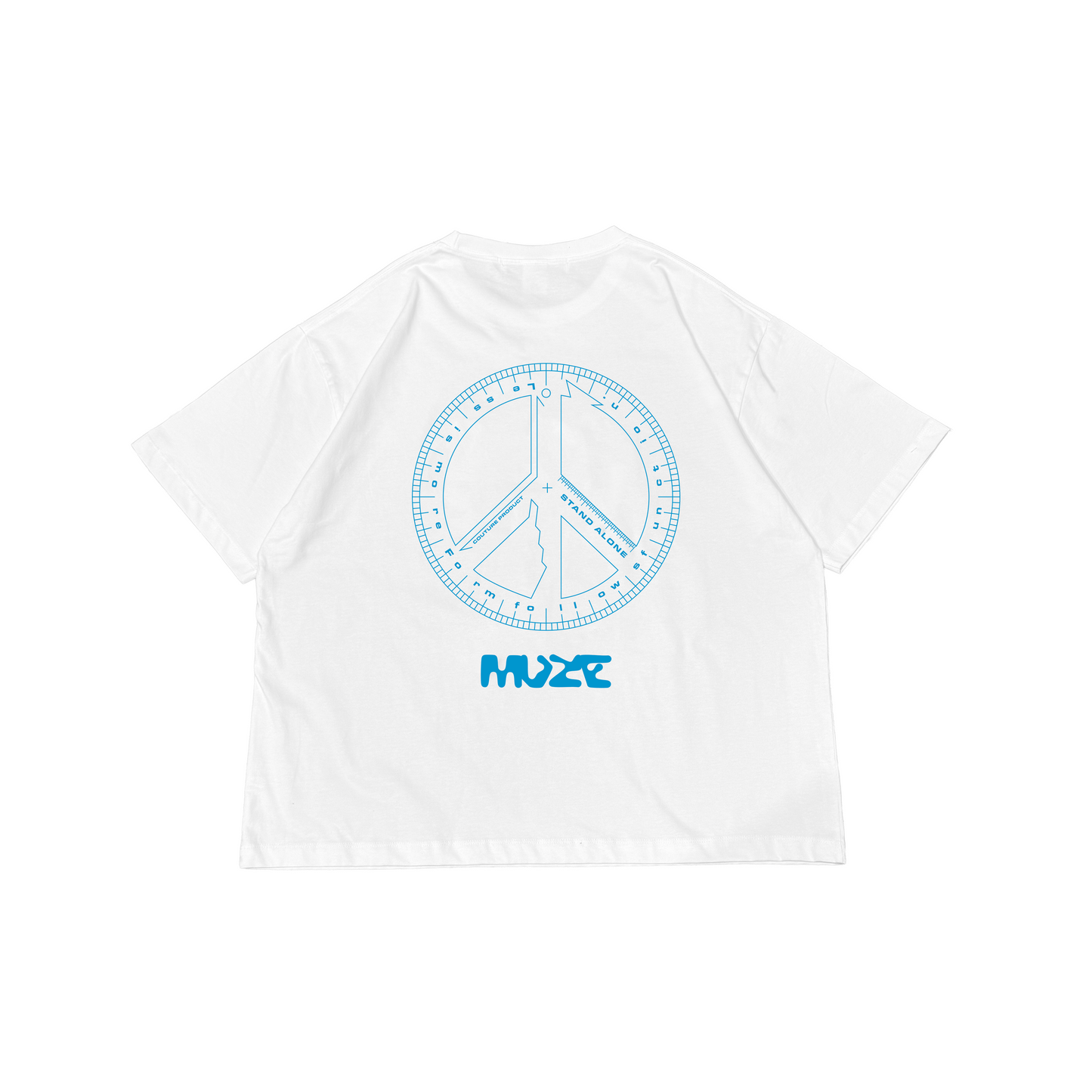 MUZE BLACK LABEL -【PEACE MULTI TOOL T-SH(WHITE×TURQUOISE
