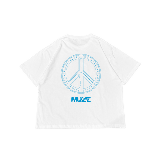 MUZE BLACK LABEL -【PEACE MULTI TOOL T-SH(WHITE×TURQUOISE)】ミューズ ピース マルチツール Tシャツ ホワイト ターコイズ