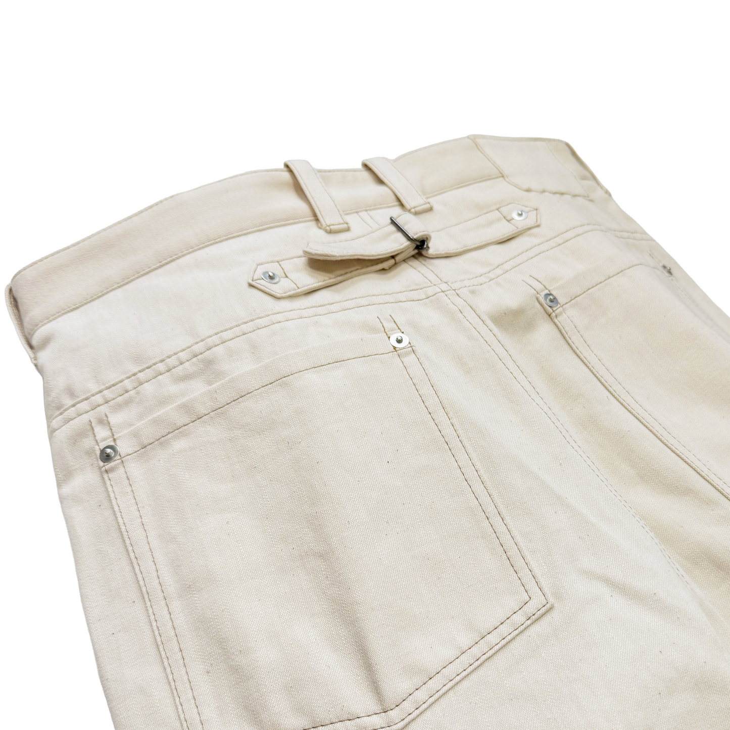 MUZE TURQUOISE LABEL - RIGID DARTS DENIM PANTS(WHT)ミューズ リジッド ダーツ デニム トラウザー ホワイト