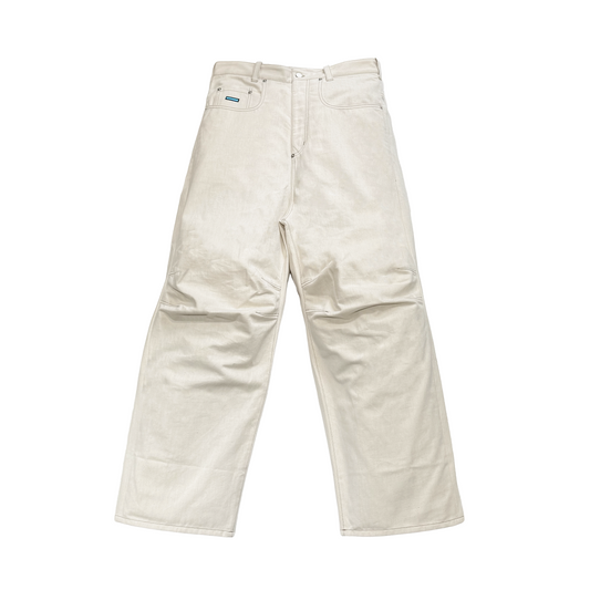 MUZE TURQUOISE LABEL - RIGID DARTS DENIM PANTS(WHT)ミューズ リジッド ダーツ デニム トラウザー ホワイト
