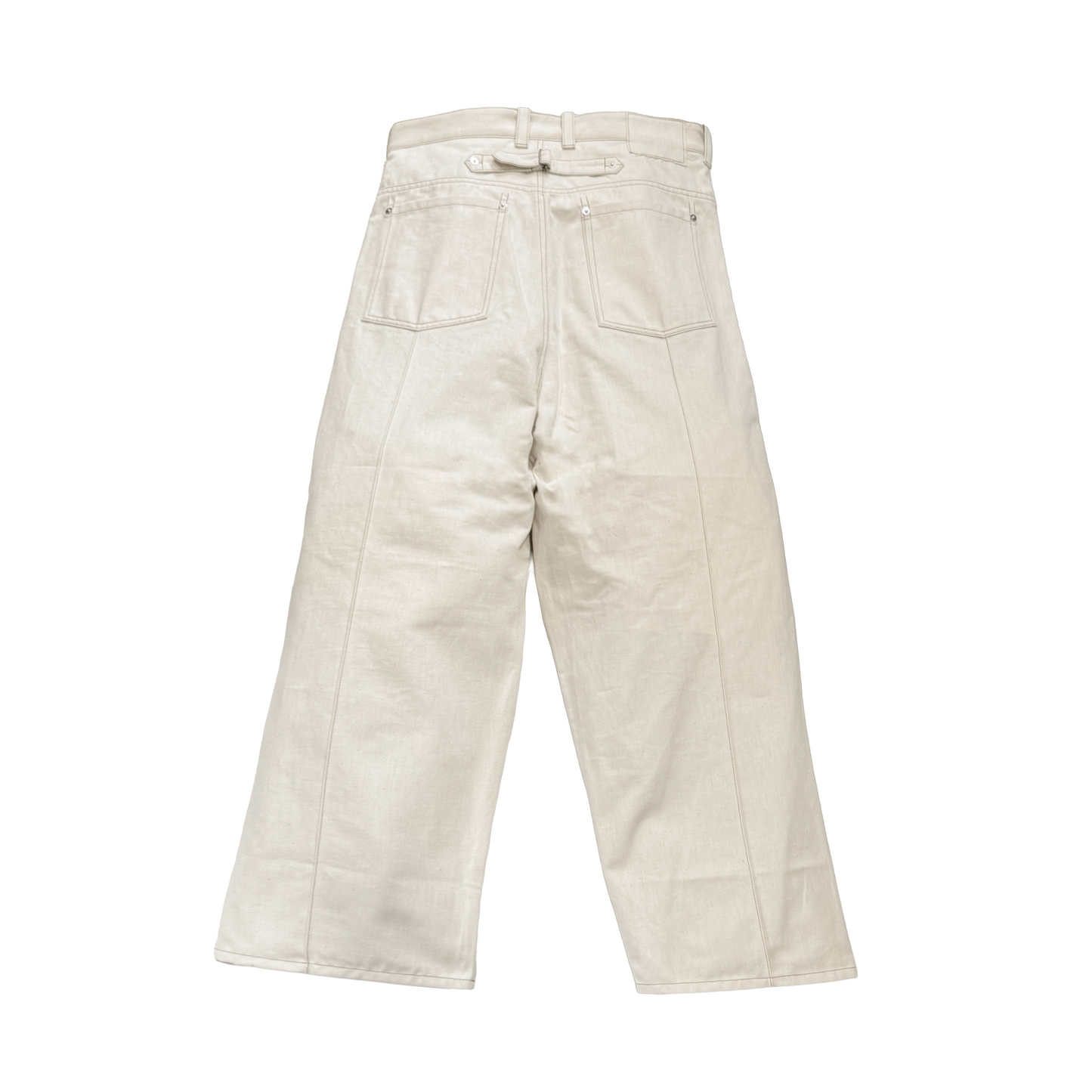MUZE TURQUOISE LABEL - RIGID DARTS DENIM PANTS(WHT)ミューズ リジッド ダーツ デニム トラウザー ホワイト