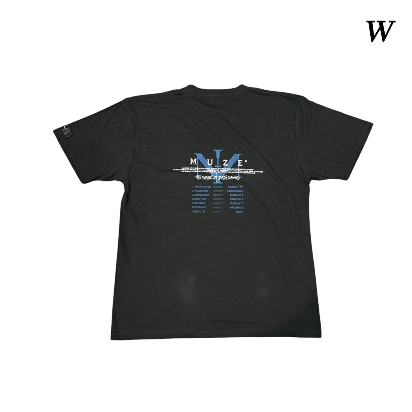 MUZE®︎ -【× MINUS Point Zero part.3 GRAPHIC T-SH】ミューズ マイナス ポイントゼロ パート3 グラフィック Tシャツ ピグメント ブラック