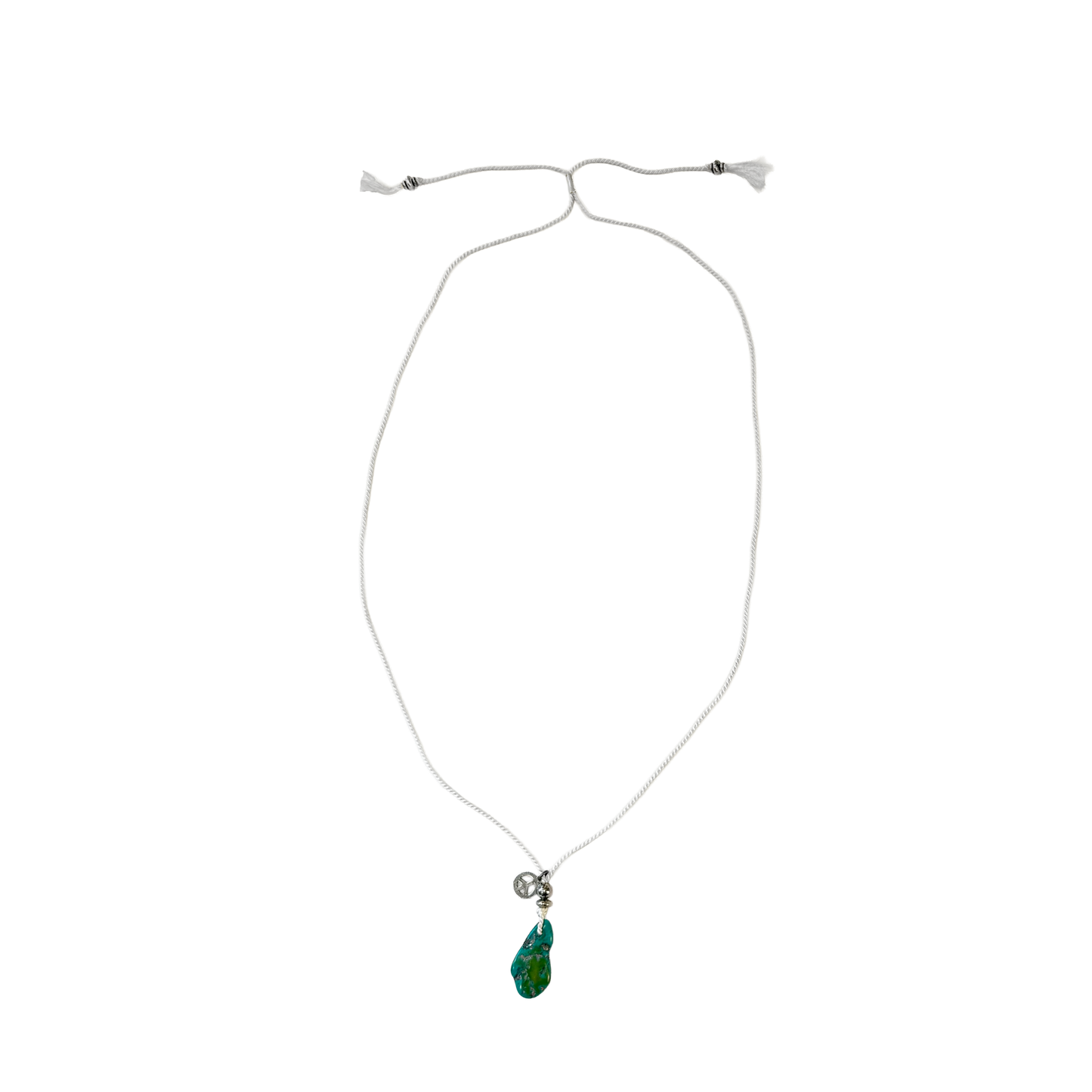 MUZE TURQUOISE LABEL × SunKu -【SILK ROPE TURQUOISE NECKLACE(WHITE)】ミューズ サンク シルク ロープ ターコイズ ネックレス ホワイト