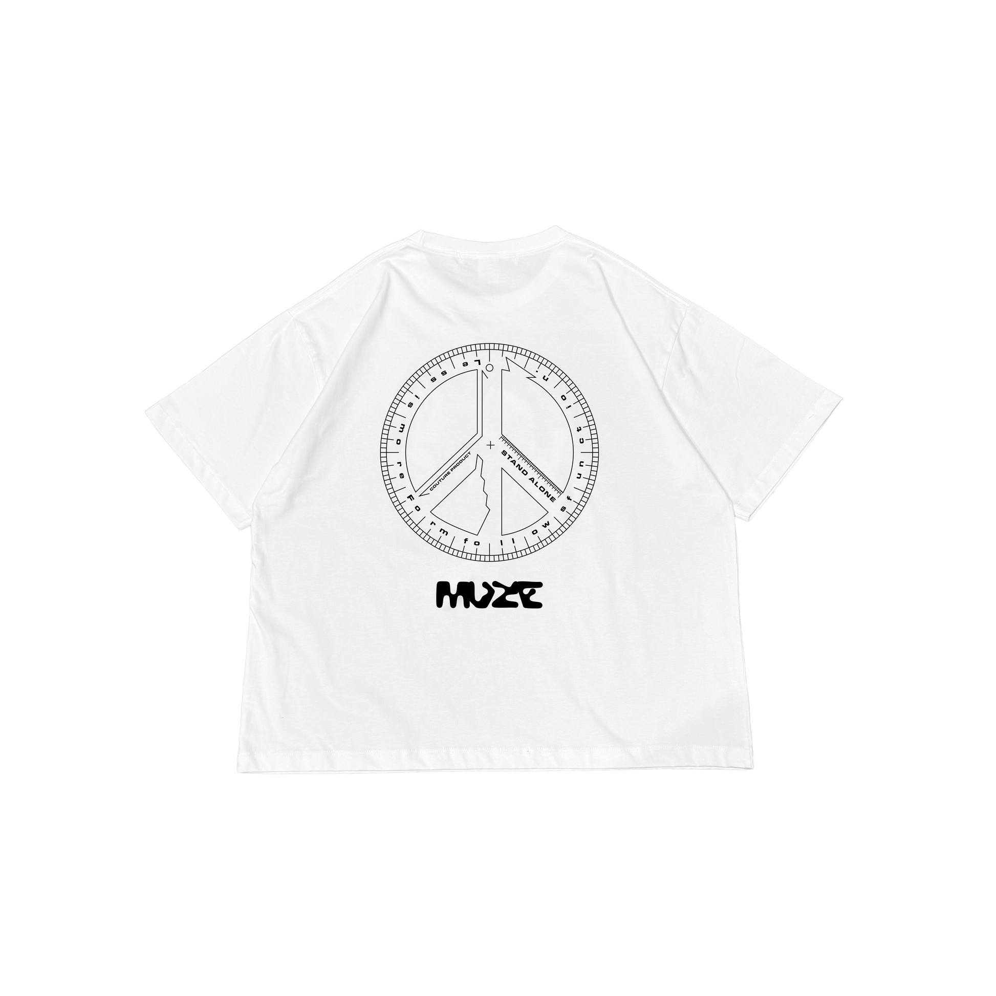 MUZE BLACK LABEL -【PEACE MULTI TOOL T-SH(WHITE×BLACK)】ミューズ