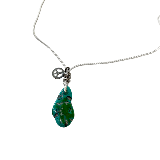 MUZE TURQUOISE LABEL × SunKu -【SILK ROPE TURQUOISE NECKLACE(WHITE)】ミューズ サンク シルク ロープ ターコイズ ネックレス ホワイト