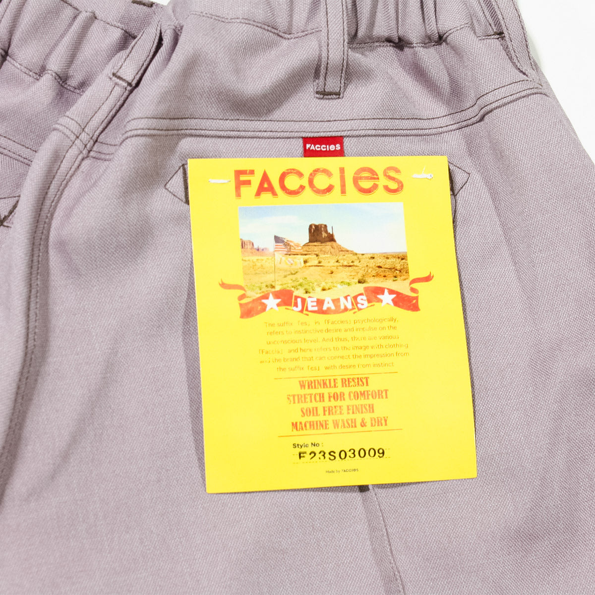 FACCIES - Wt Mix Dry Twill Wide Pt (PURPLE) ファッチーズ ツイルワイドパンツ パープル