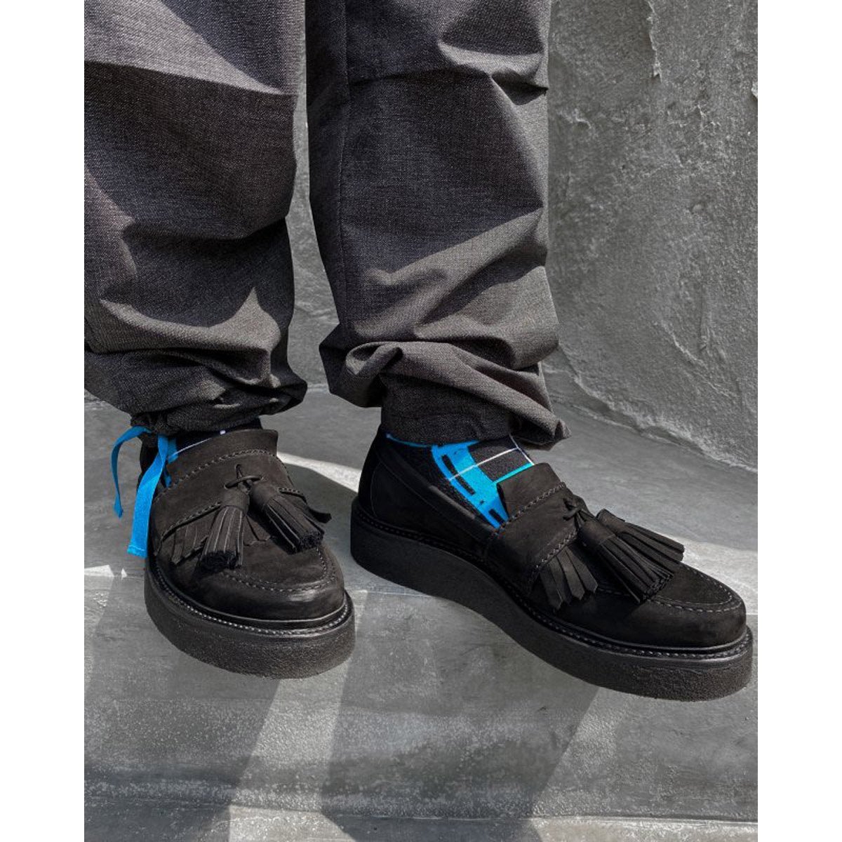 MUZE TURQUOISE LABEL【MUZE × KIDS LOVE GAITE - BIG TASSEL LOAFERS】(BLACK)