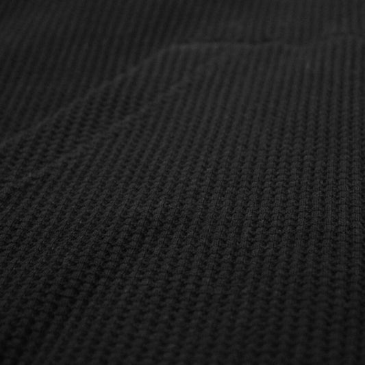 MUZE TURQUOISE LABEL - BIG HOOD WAFFLE W ZIP PARKA (BLACK) ミューズ ビッグフーディー ワッフル ダブルジップ パーカー ブラック