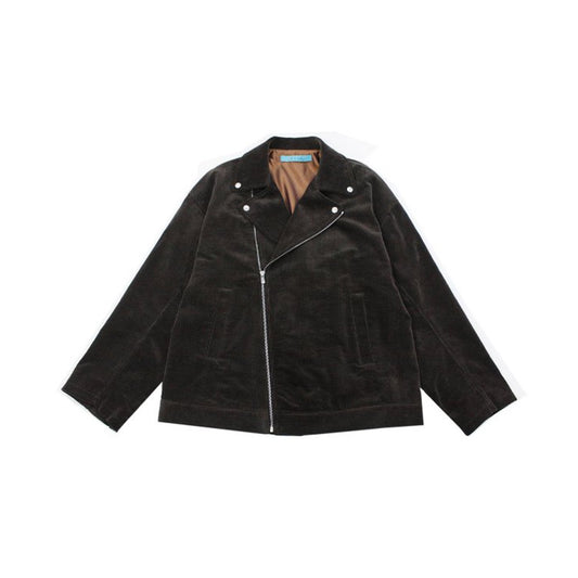 MUZE TURQUOISE LABEL - OVERSEIZE CORDUROY RIDERS JK(BROWN) ミューズ オーバーサイズ コーデュロイ ラーダースジャケット ブラウン