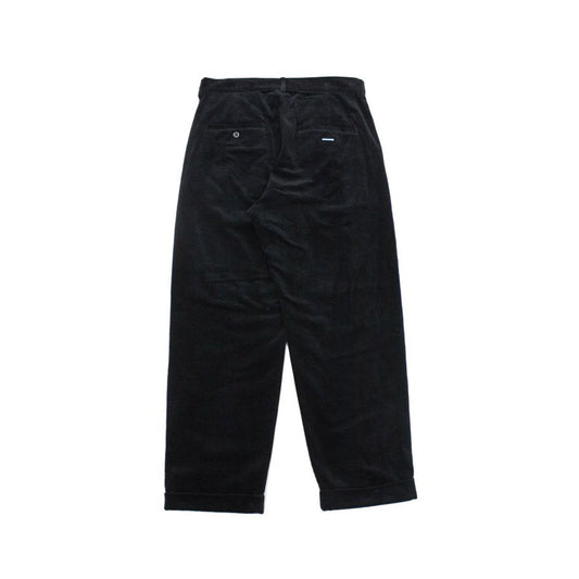 MUZE TURQUOISE LABEL - CORDUROY WIDE SLACKS(BLACK) ミューズ コーデュロイワイドスラックス ブラック