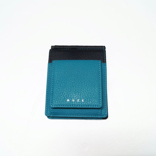 MUZE TURQUOISE LABEL - MUZE LEATHER BILL CLIP WALLET(TURQUOISE) ミューズ レザー マネークリップ ウォレット ターコイズ