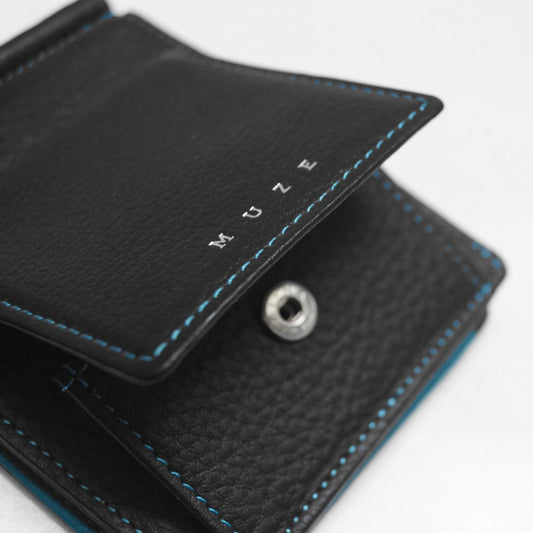 MUZE TURQUOISE LABEL - MUZE LEATHER BILL CLIP WALLET(BLACK) ミューズ レザー マネークリップ ウォレット ブラック