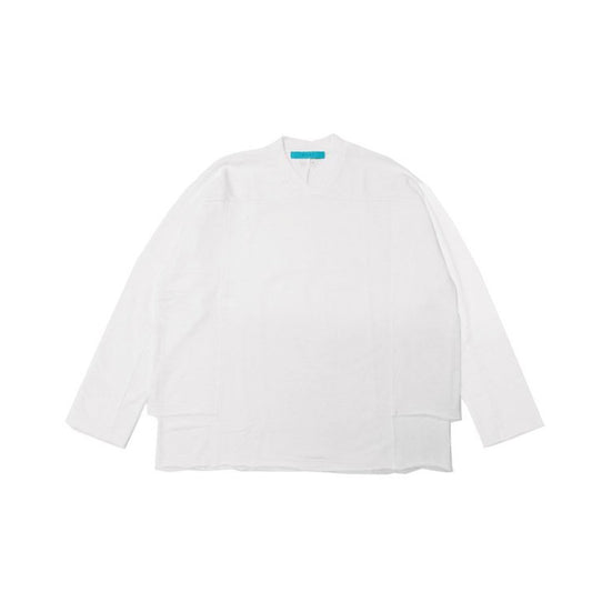 MUZE TURQUOISE LABEL - OVERSIZE LAYERED V-NECK SWEAT (OFF WHITE) ミューズ オーバーサイズ レイヤード ヴイネックスウェット