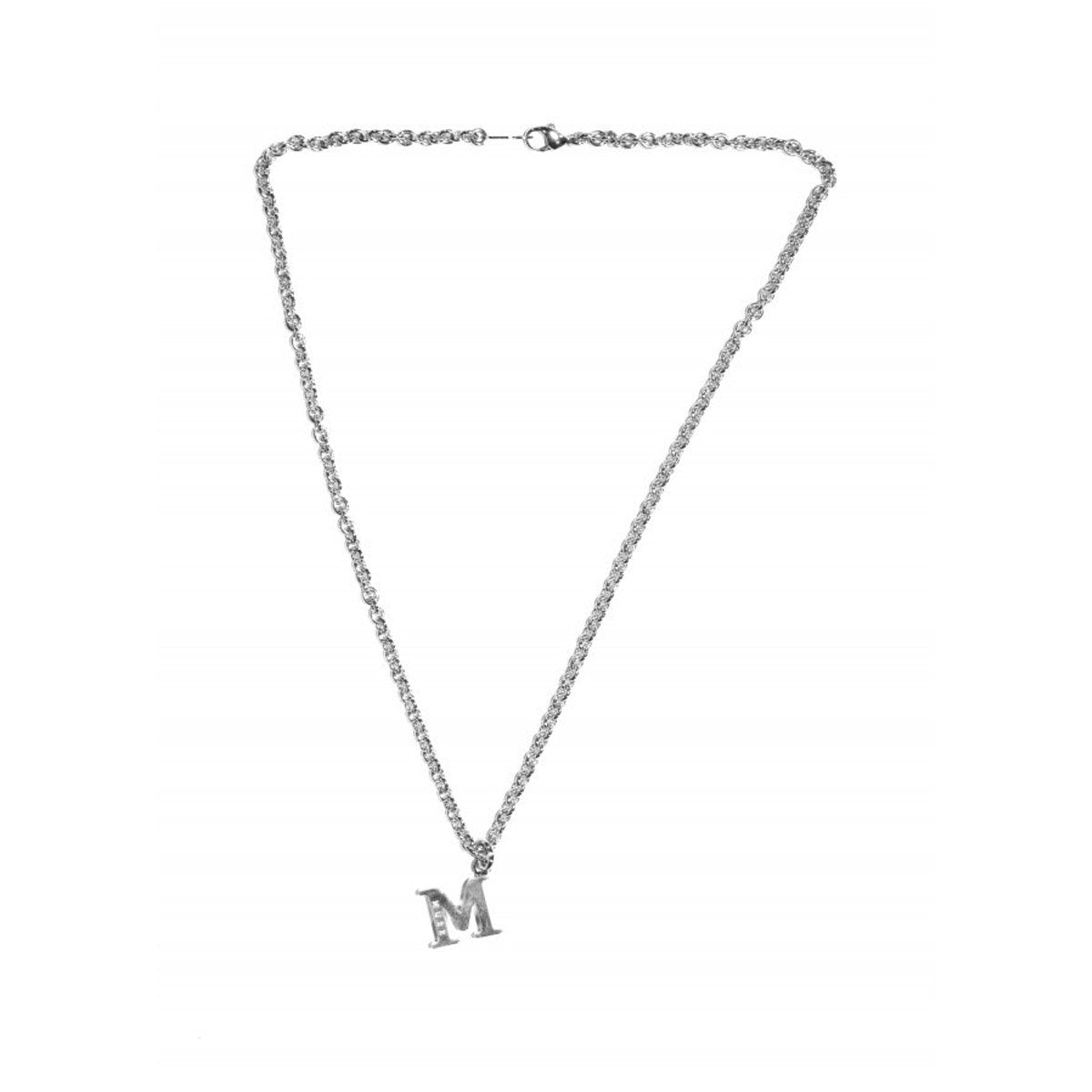 MUZE - M LOGO NECKLACE (SHINY SILVER) ミューズ ロゴ ネックレス シャイニー シルバー