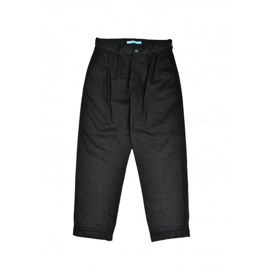 MUZE TURQUOISE LABEL - ZIMBABWE BLACK DENIM SLACKS (BLACK) ミューズ  ブラック デニムパンツ