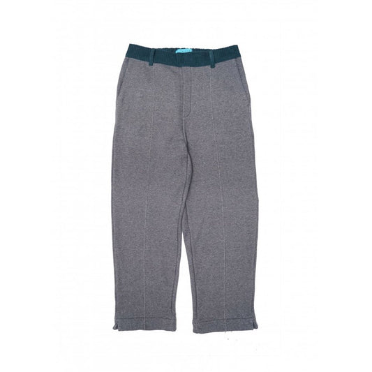 MUZE TURQUOISE LABEL - WAIST CORDUROY SWEAT SLACKS (CHACOAL)  ミューズ スウェットスラックス チャコール
