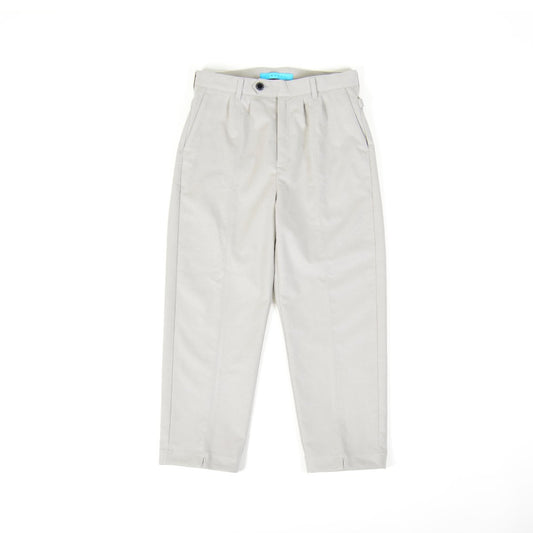 MUZE TURQUOISE LABEL - CENTER SEAM SUEDE SLACKS (LIGHT GRAY) ミューズ コレクション センターシームスウェード スラックス