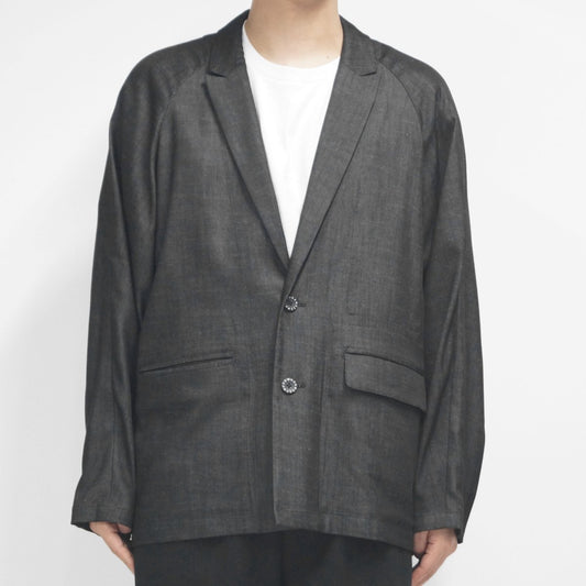 MUZE TURQUOISE LABEL - RELAXED TAILORED JACKET (CHACOAL GRAY)