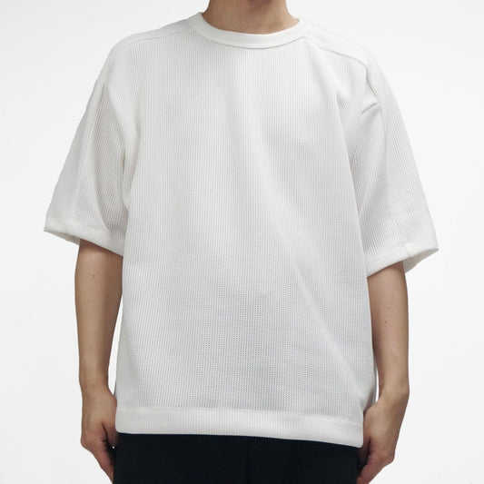 MUZE TURQUOISE LABEL - SWITCHING KNIT S/S TEE(WHITE)
