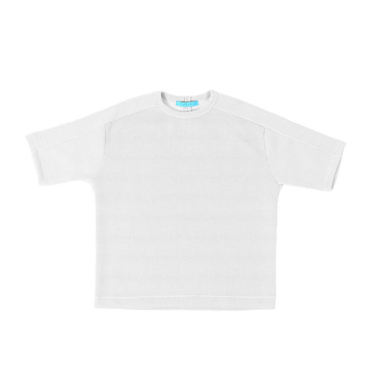 MUZE TURQUOISE LABEL - SWITCHING KNIT S/S TEE(WHITE)