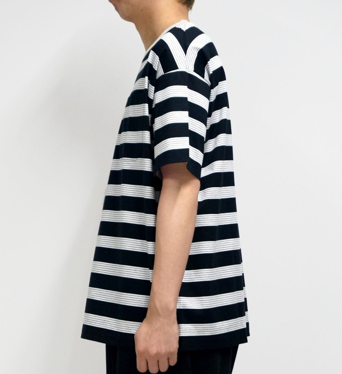 MUZE TURQUOISE LABEL - BORDER POCKET S/S TEE・BORDER-A (MOKU)
