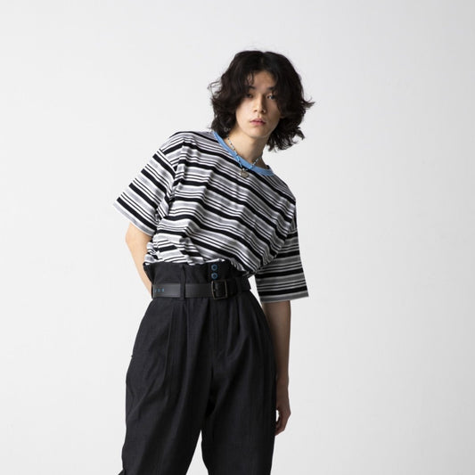 MUZE TURQUOISE LABEL - BORDER POCKET S/S TEE・BORDER-B (BLUE)