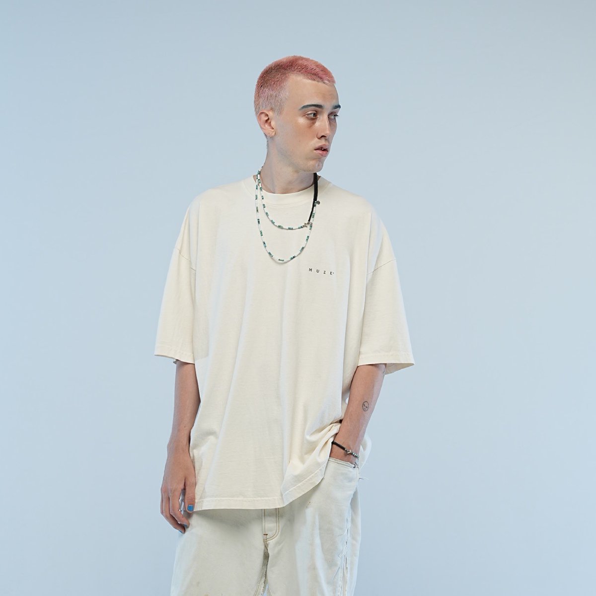 MUZE BLACK LABEL - 22SS  PHOTO TEE (CREME) ミューズ 2022年春夏コレクション フォトTシャツ