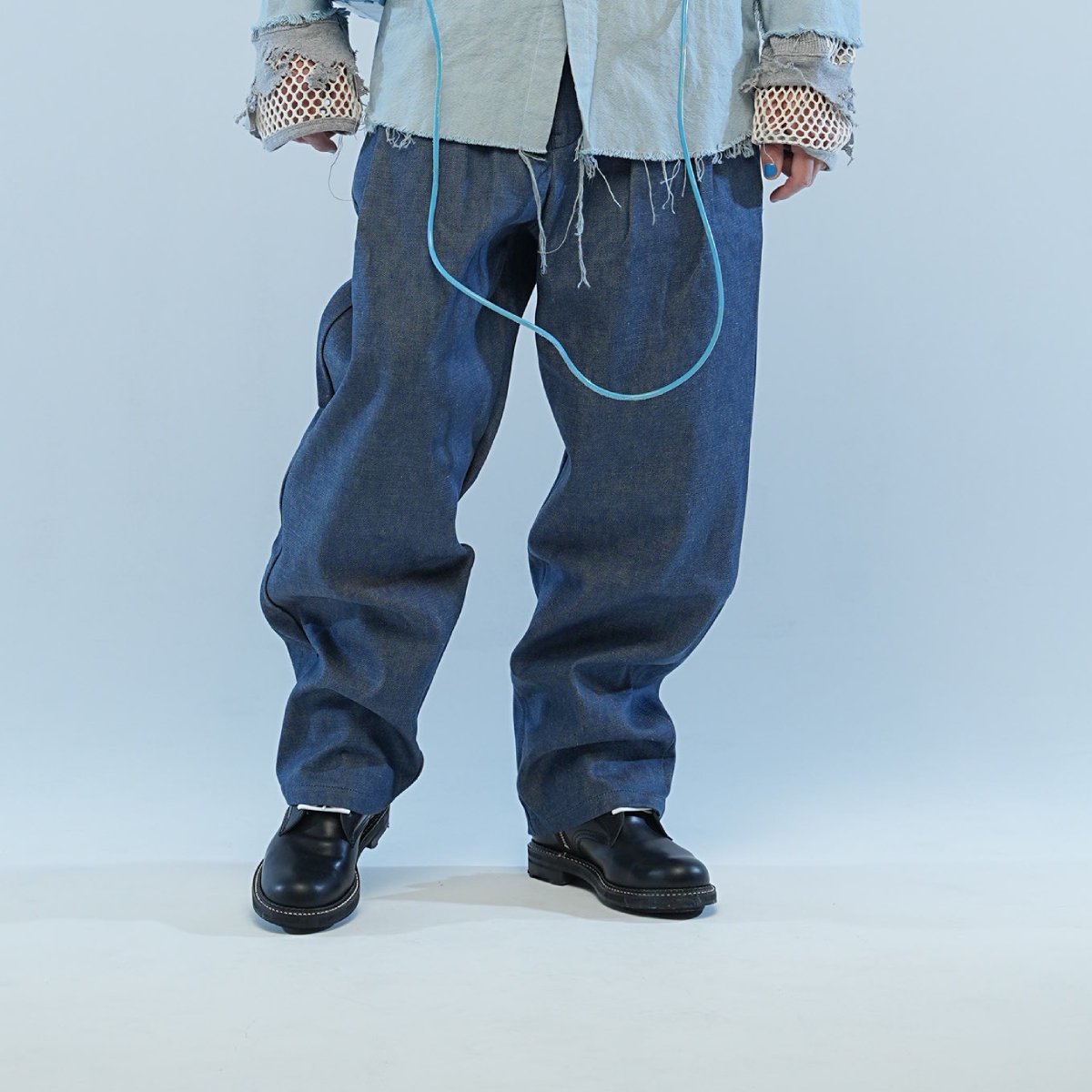 MUZE TURQUOISE LABEL - CIRCUIT WIDE DENIM TROUSERS(INDIGO) ミューズ デニム トラウザー インディゴ