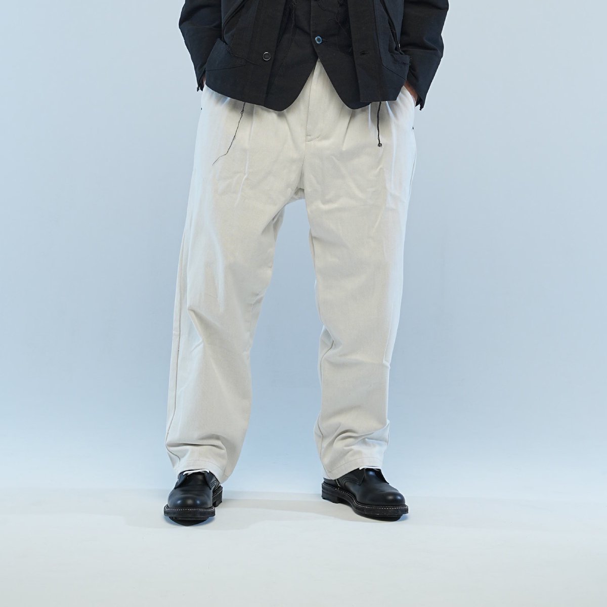 MUZE TURQUOISE LABEL - CIRCUIT WIDE DENIM TROUSERS(WHITE) ミューズ 