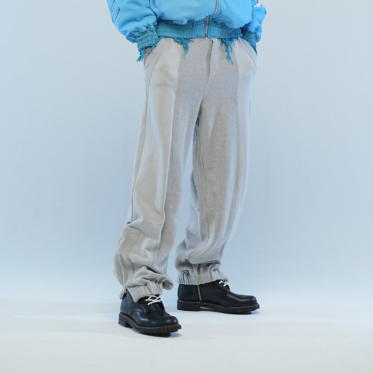MUZE TURQUOISE LABEL - CIRCUIT RELAXED FIT SWEAT TROUSERS(LIGHT GRAY) ミューズ リラックス スウェット トラウザーズ ライト グレー