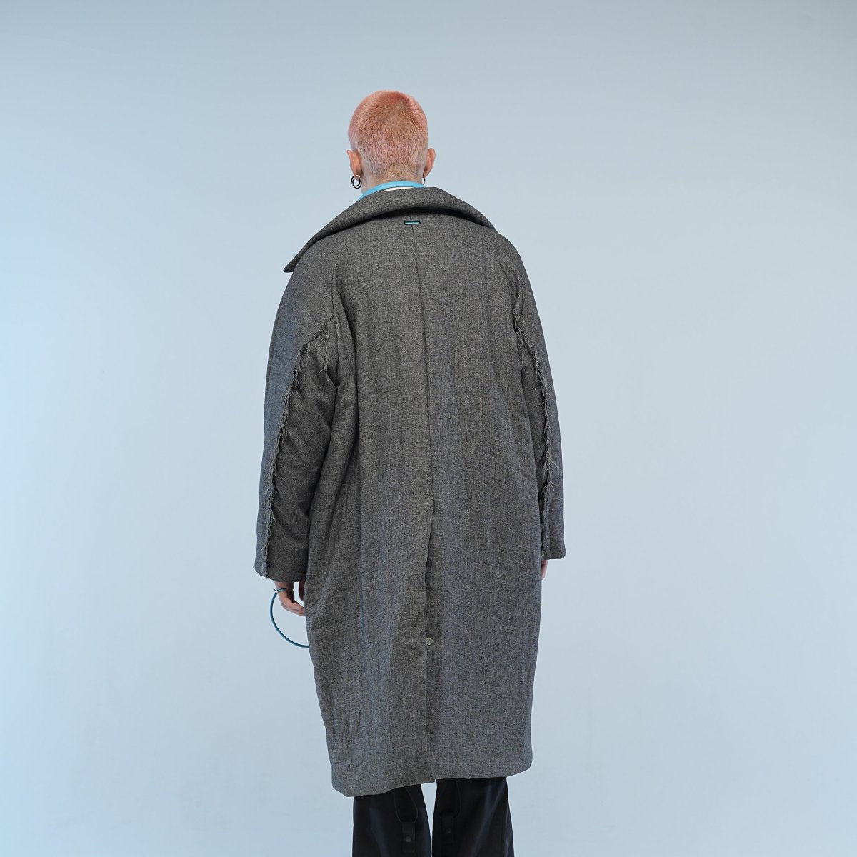 MUZE TURQUOISE LABEL - CIRCUIT RELAXED FIT TWEED CHESTER COAT(BLACK) ミューズ 2022年秋冬コレクション チェスターコート ブラック